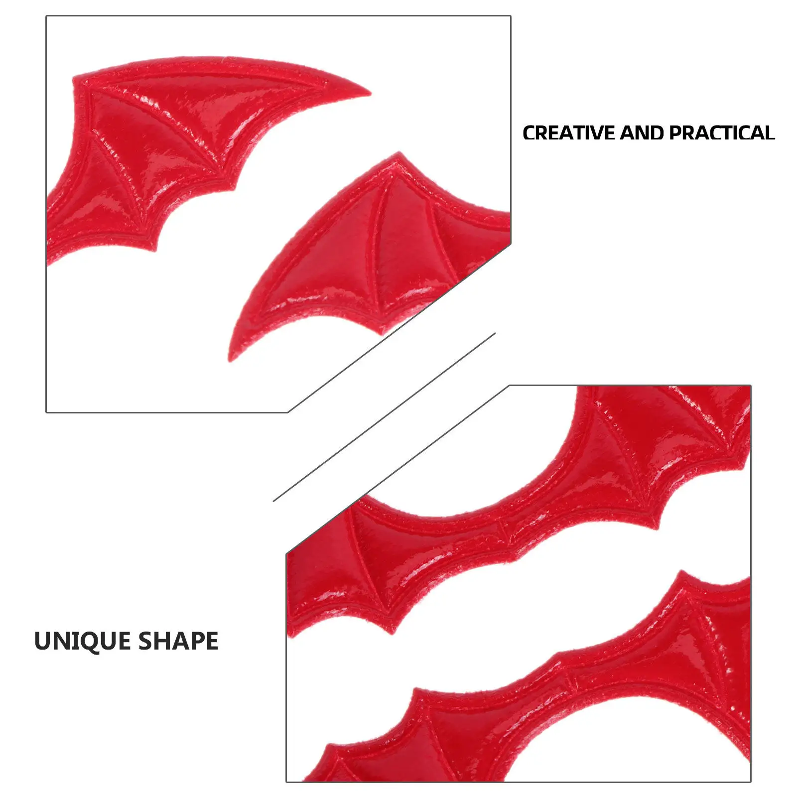 10Pcs Bat Wing DIY Hair Ornaments Creative Decoration Prop for Shoes Clothes Halloween Party DIY Hair Accessories