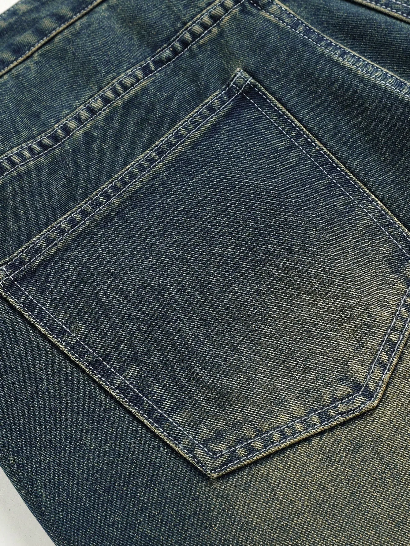 1 قطعة جينز فضفاض غير رسمي للسفر اليومي للرجال في الشارع الأمريكي ، أسود ، أزرق فاتح ، أزرق بحري موضة الشارع نمط ريترو فانوس جينز جينز دينم