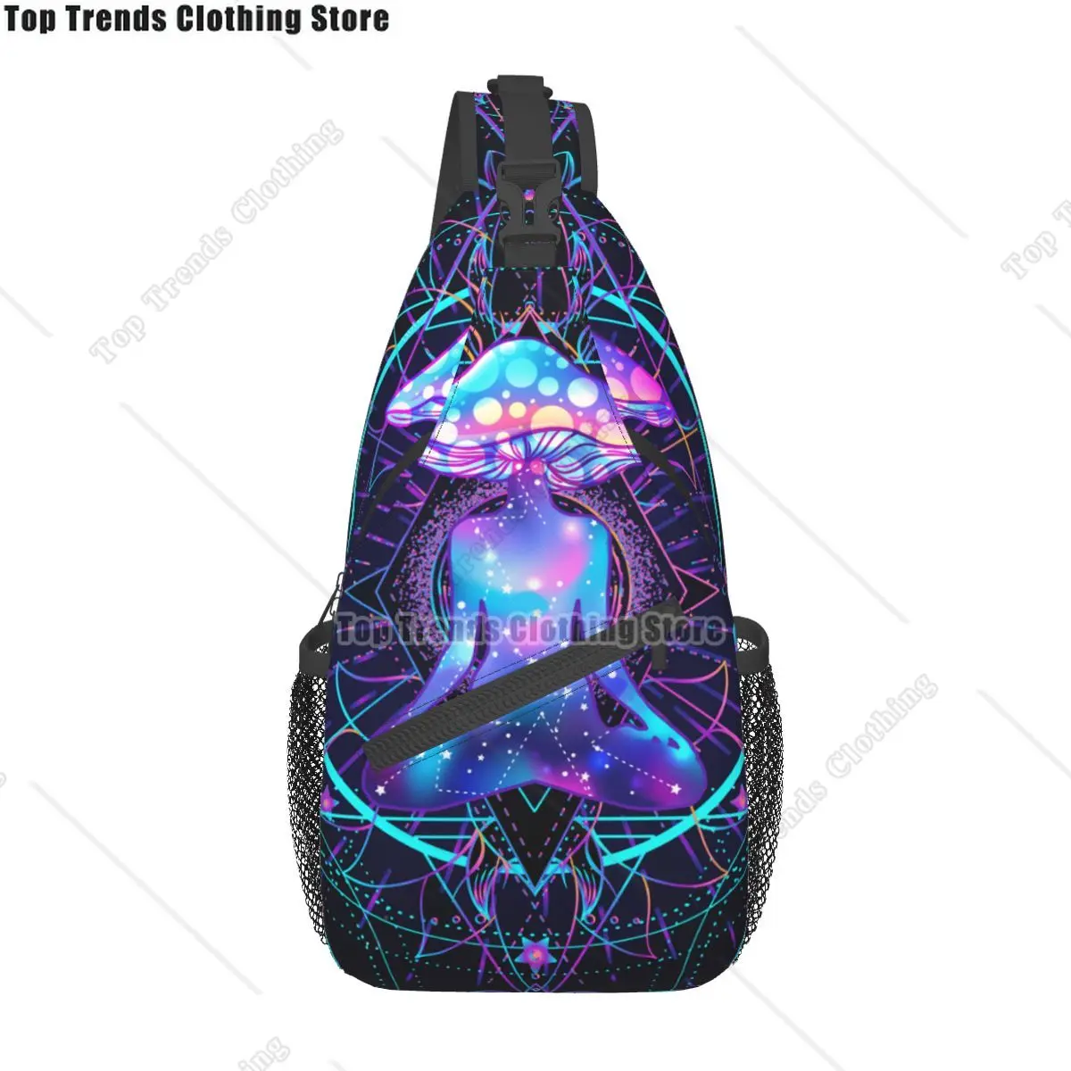 

Сумки через плечо с волшебными грибами, нагрудные сумки с психоделическим узором и карманами, дорожная сумка-мессенджер, спортивная сумка через плечо для подростков, унисекс