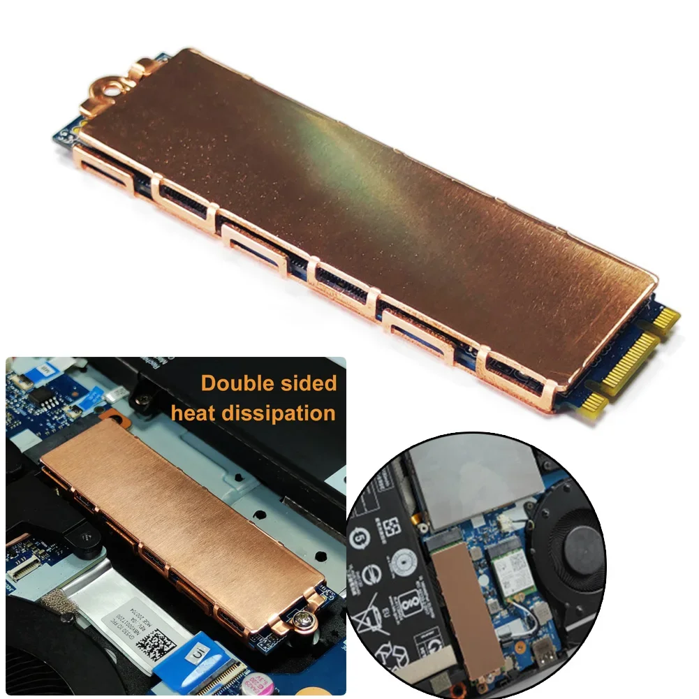 

Медный радиатор с термосиликоновой накладкой, металлический SSD, охлаждающий радиатор, запасные части, односторонние/двусторонние аксессуары для ноутбуков