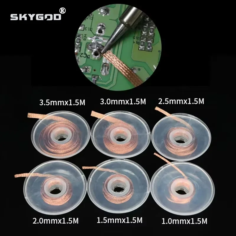 Desoldering Braid Welding Solder Remover Wick 1.5M Width 1 1.5 2 2.5 3 3.5 4 mm Wire Lead Cord Flux BGA Repair Tool