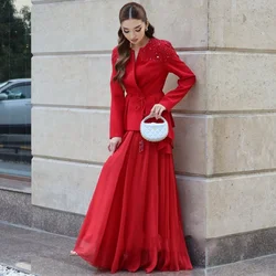 Customized Classic Chiffon Pleat A-line V-neck Midi Dresses Bespoke Occasion Dresses Exquisite Modern Style Pastrol Unisex Chine