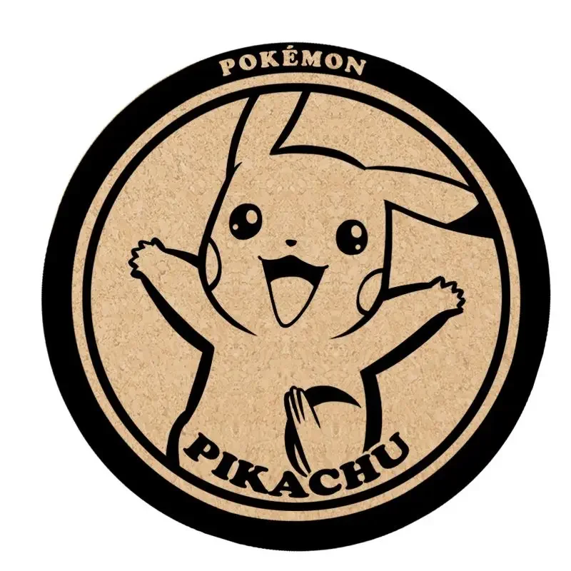 

Pokemon Cartoon Animation Anti-scalding Insulated Cork Tea Coaster Home Charmander Eevee Gengar Dinner Plate Bowl Kettle Mat