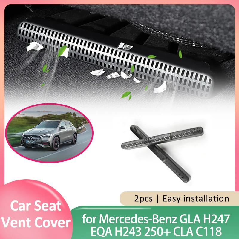 for Mercedes-Benz GLA H247 EQA H243 250+ CLA C118 Back Seat Air Vent Cover Under Ventilation Outlet Grille Footwell Accessorie