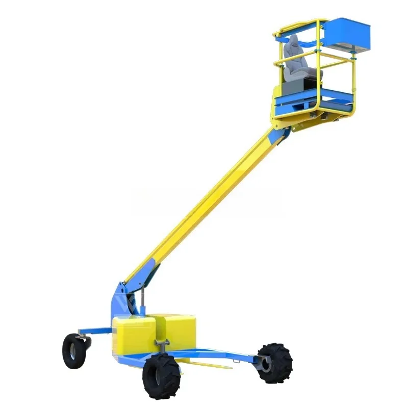 High quality cherry picker trailer articulated boom lift hydraulic drive