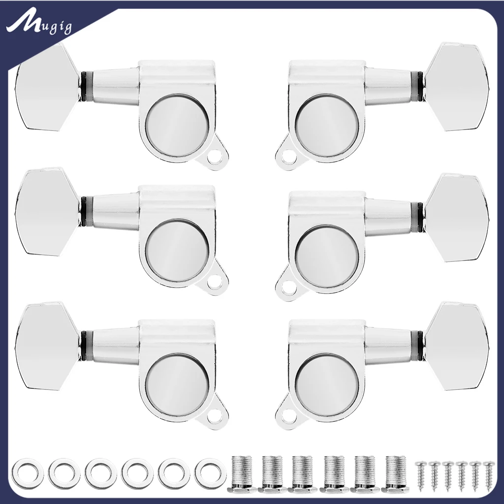 

Mugig 3L3R 6 Pieces Guitar String Tuning Pegs Tuner Machine Heads Knobs Tuning Keys For Acoustic & Electric Guitars Pegs C/G/B