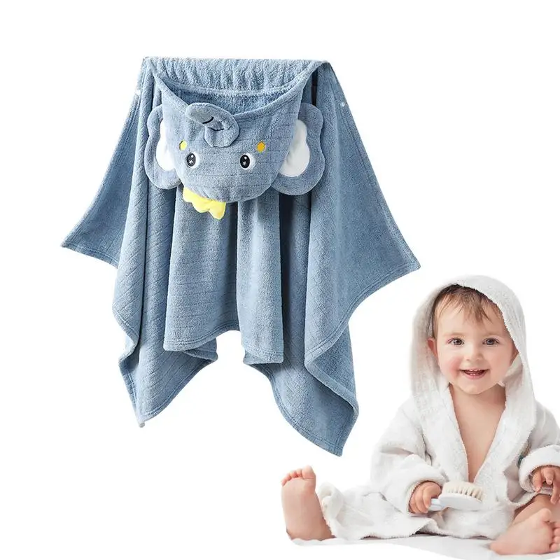 

Bath Towel For Kids Quick Dry Swim Towel With Elephant Hood 59 X 35.4 Inch Soft And Absorbent Shower Towel For Boys And Girls