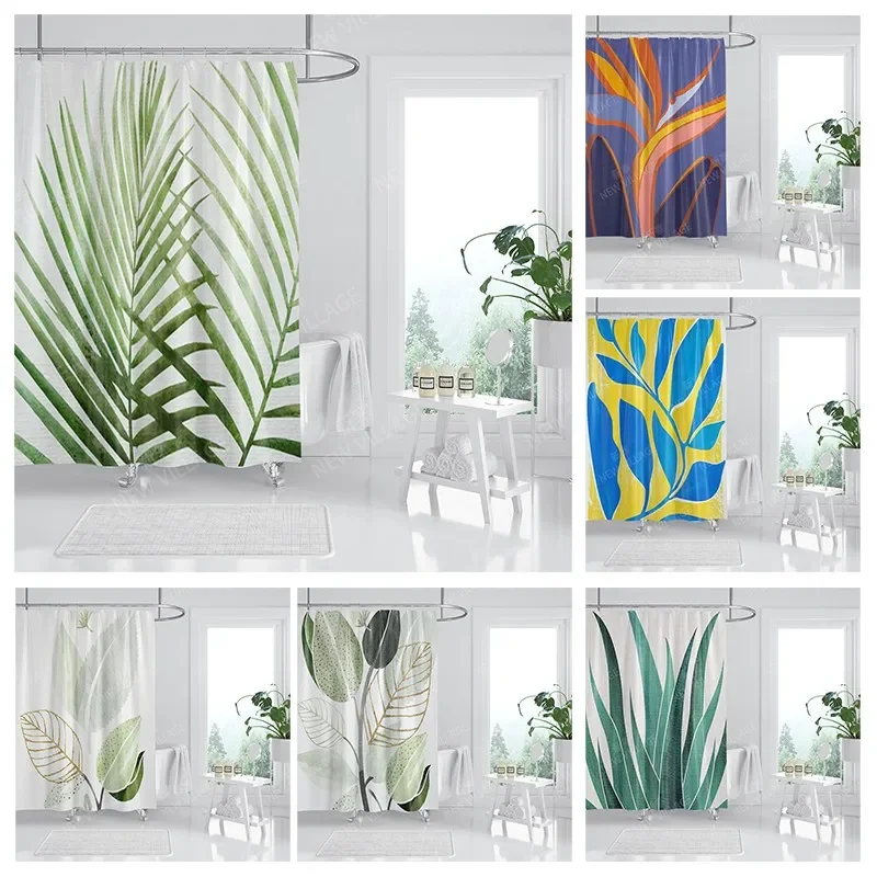 Waterproof fabric shower curtains Bathroom curtain accessories 180x200 Bath curtain for shower 240*200 nordic boho decoration