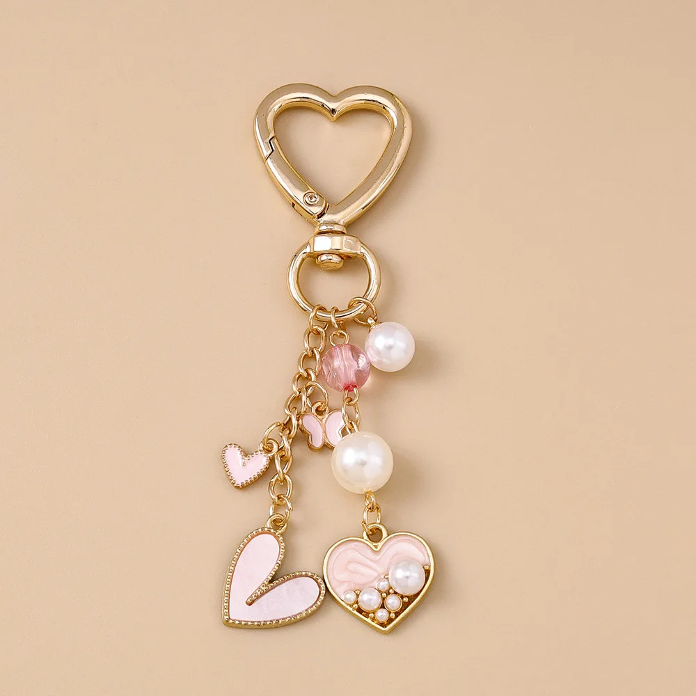 5pcs Keychain Cute Alloy Butterfly Love Car Keyring Lovely Backpack Handbag Pendant