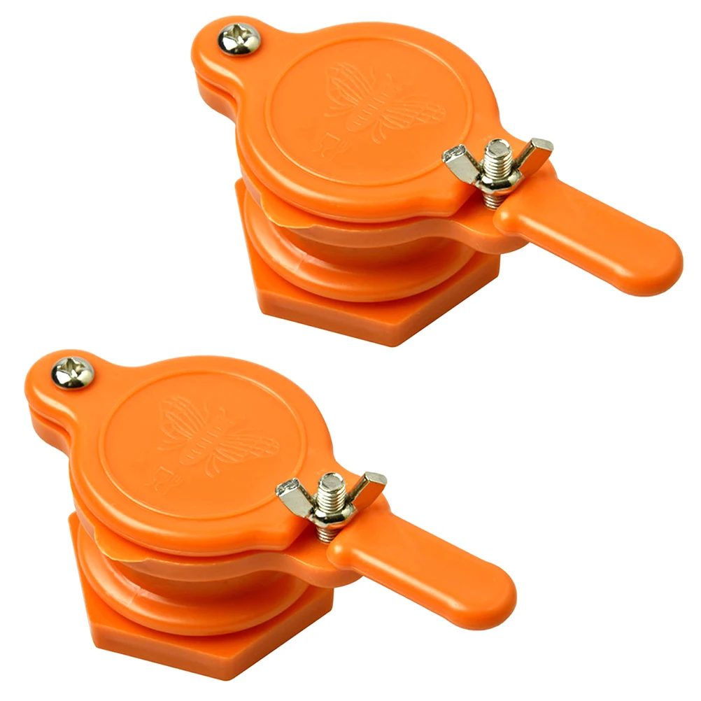 

2 pcs Extractor Equipment Outlet Bee Tool Beekeeping Supplies Orange Tap Food Grade Plastic Stainless Steel Screws Durable
