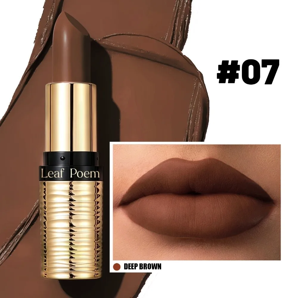 8 Colors Matte Lipstick Non-stick Cup Long Lasting Velvet Lip Glaze Metal Threaded Tube Waterproof Lip Contour Pencil Lip Makeup