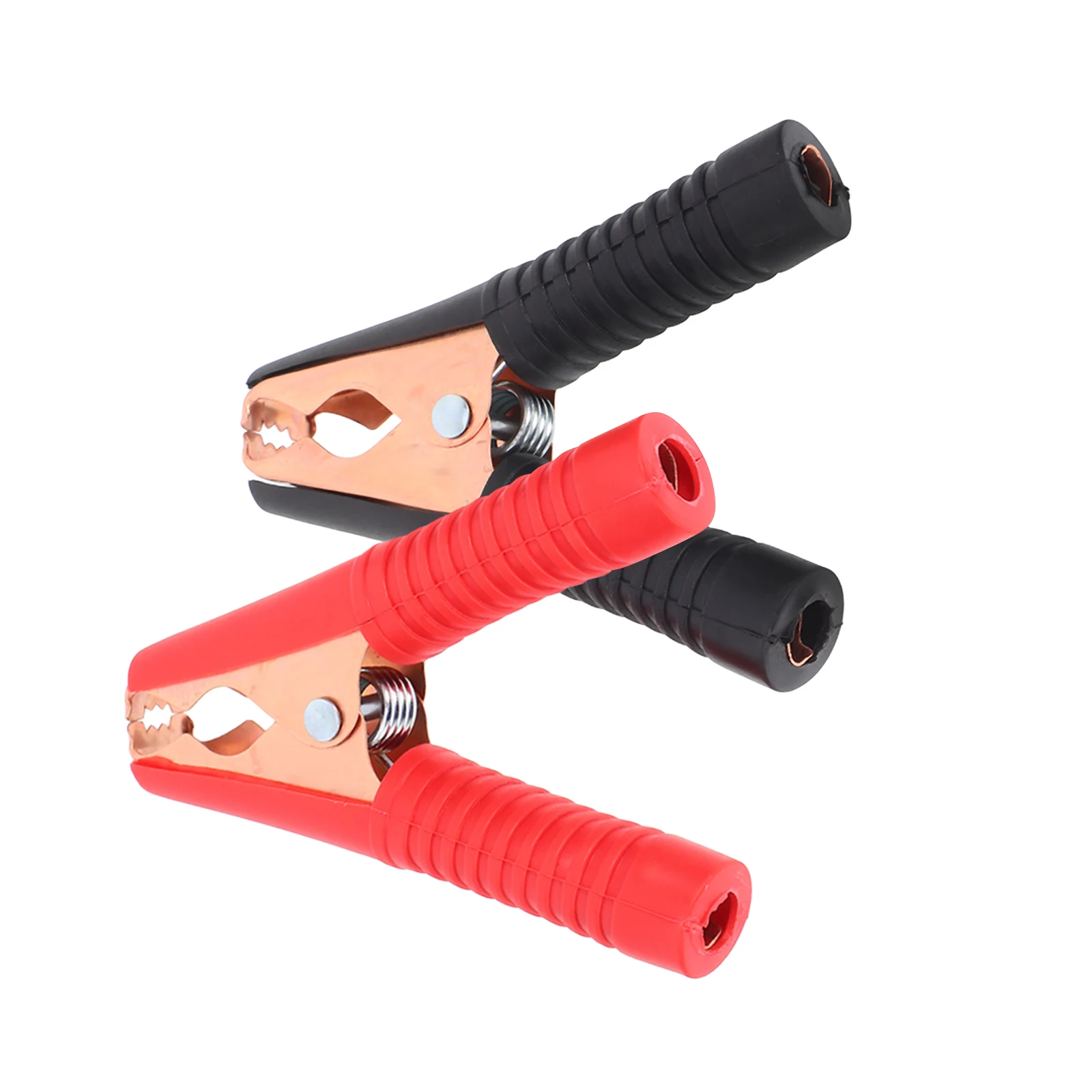 

2pcs Car Storage Socket Adaptor Copper Plated Handle Red Black Cable Clamp Easy Install Power Socket Adapter Charging