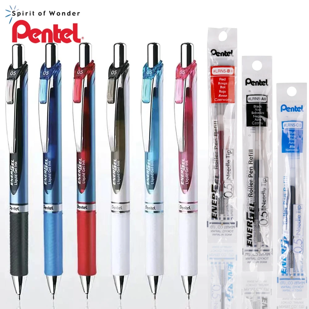 

1pcs BLN75 EnerGel Series 0.5mm Quick-drying Ink Gel Pens Needle-Point Press Type Neutral Pen Smooth School Supplies