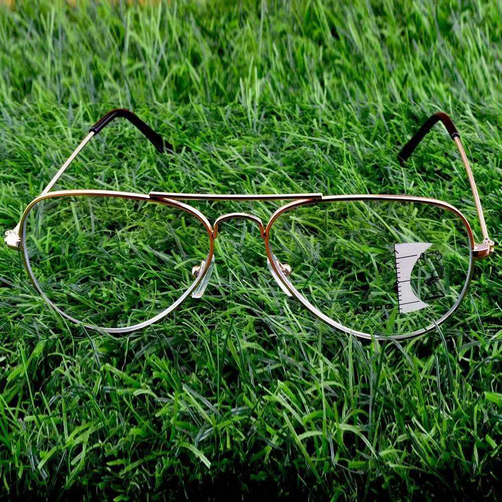 Alloy Oversized Delicate Hinge Pilot Gold Frame Cool Men Progressive Multifocal Limited Reading Glasses +0.75 to +4