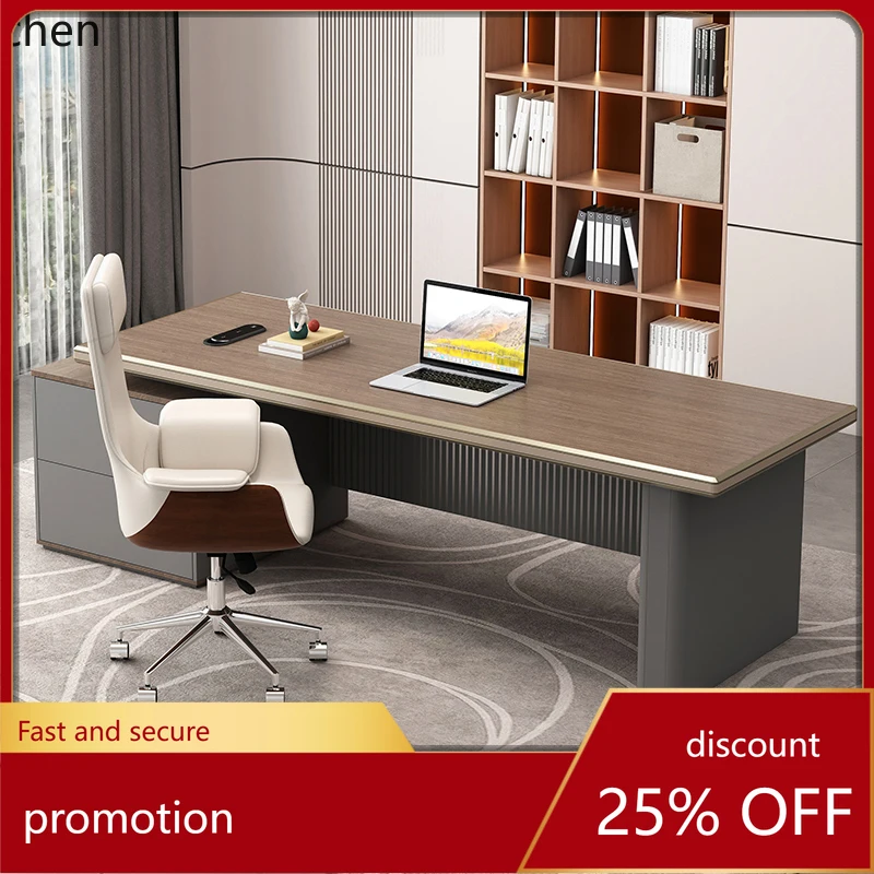 HT light luxury office desk and chair combination simple modern single supervisor manager office desk small desk