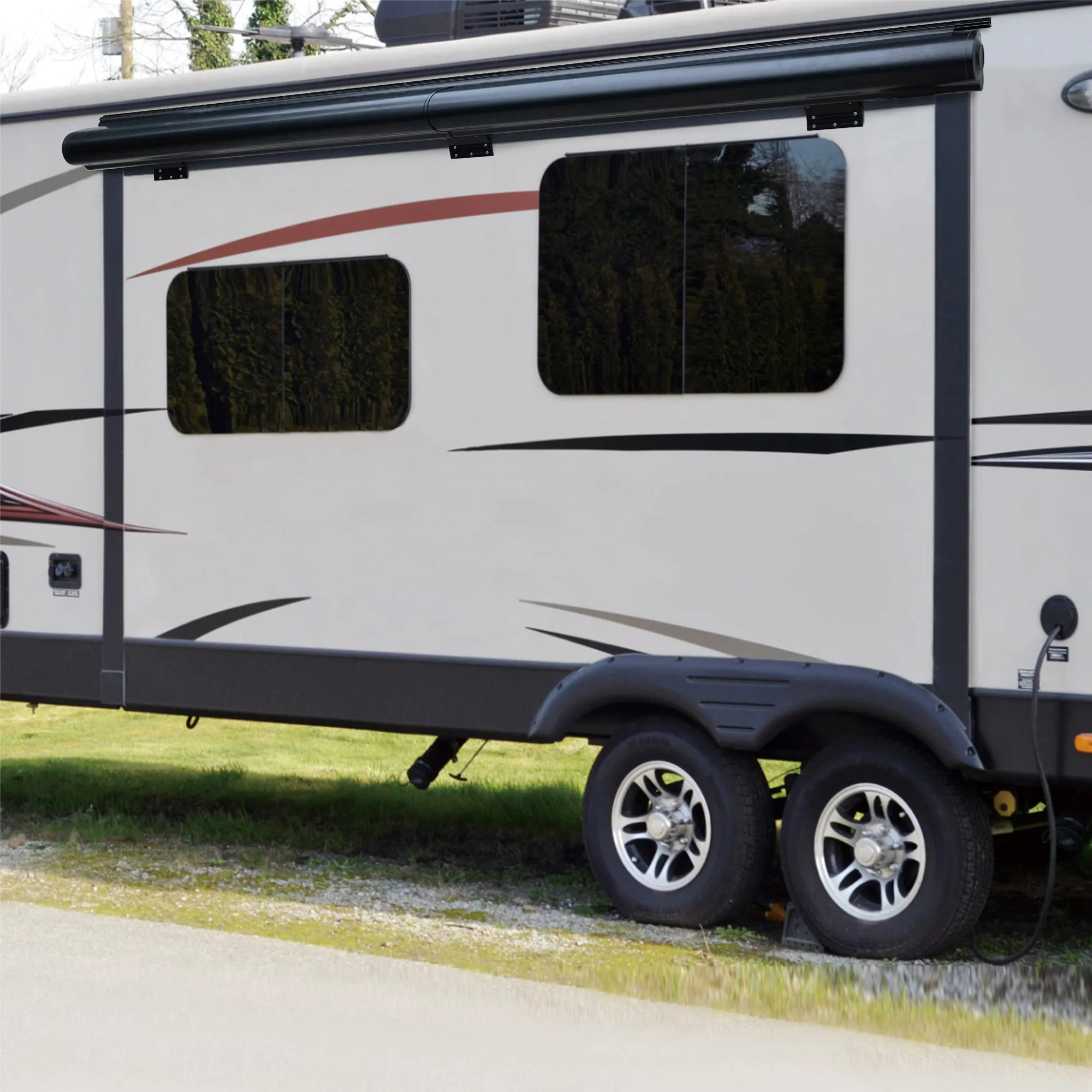 Caravan Awning,RV Motorhome Caravan Slide Out Awning with Water Resistant and Customizable Size