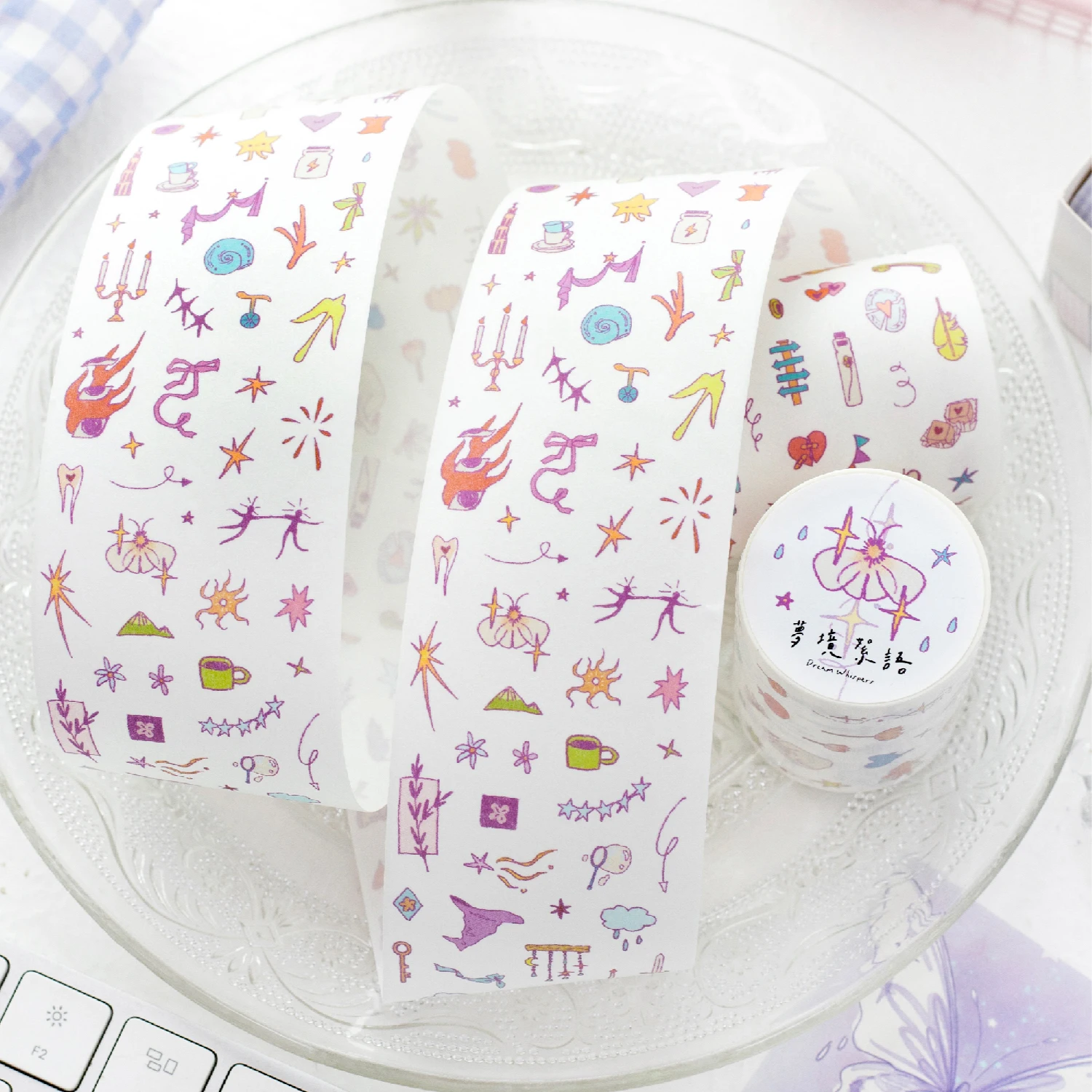 200cm/Roll INS Cartoon Masking Tapes Daily Life Decorative Label Stickers for Journal Scrapbooking Diary Album Stationery Tape