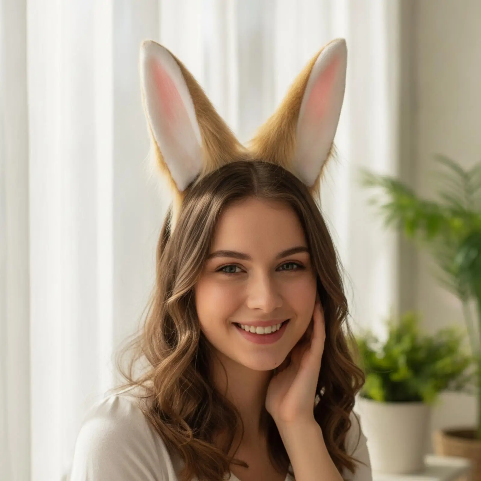Hare-Ear Headband Non-Pinching Hare Ear Headband Comfortable Bunny Ears Hairband for Cosplayers, Artists, Cosplay, Themed