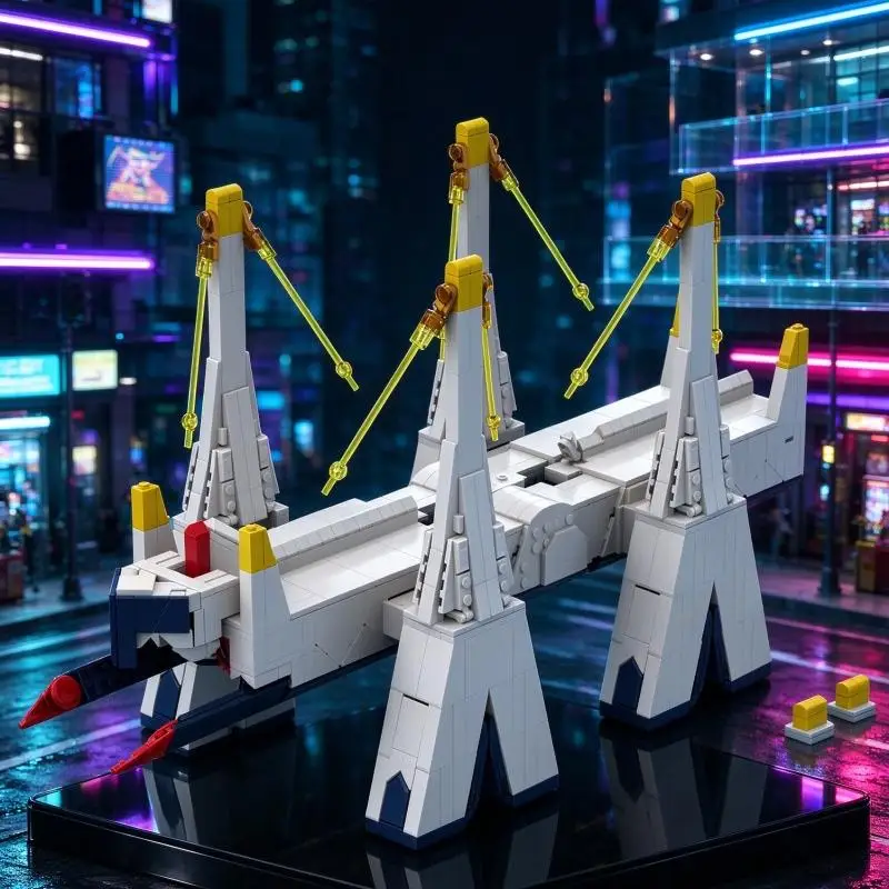 MOC Building Blocks Sci-Fi Armored Dragon Transformable Build Futuristic Design DIY Brick Kit Desktop Collectible Display
