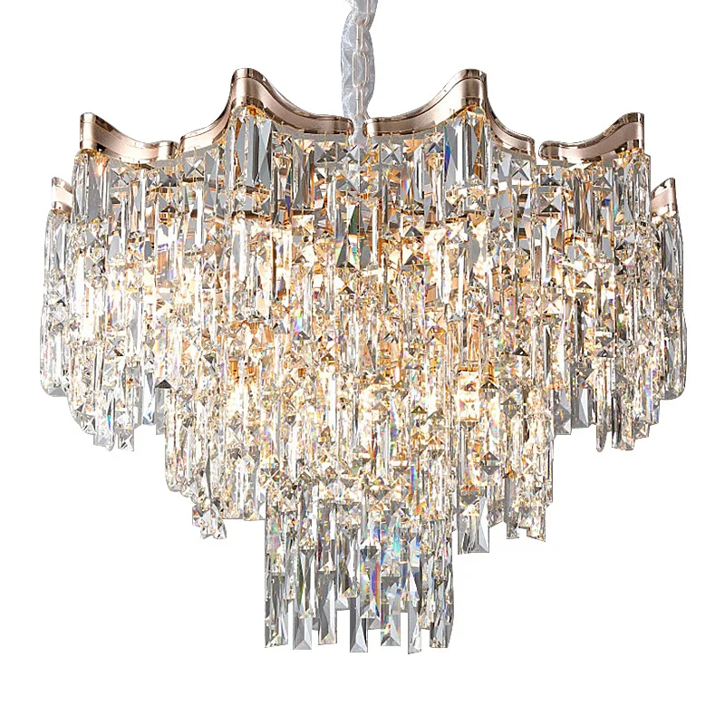 @Living room crystal chandelier light luxury high-end dining room light luxury crystal creative lighting master bedroom luxury
