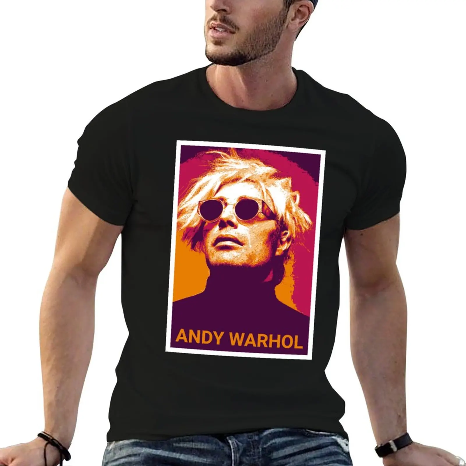 

Andy Warhol from Pennsylvania T-Shirt t shirts with prints t shirts for man graphic tees man t shirt cotton high quality T-Shirt