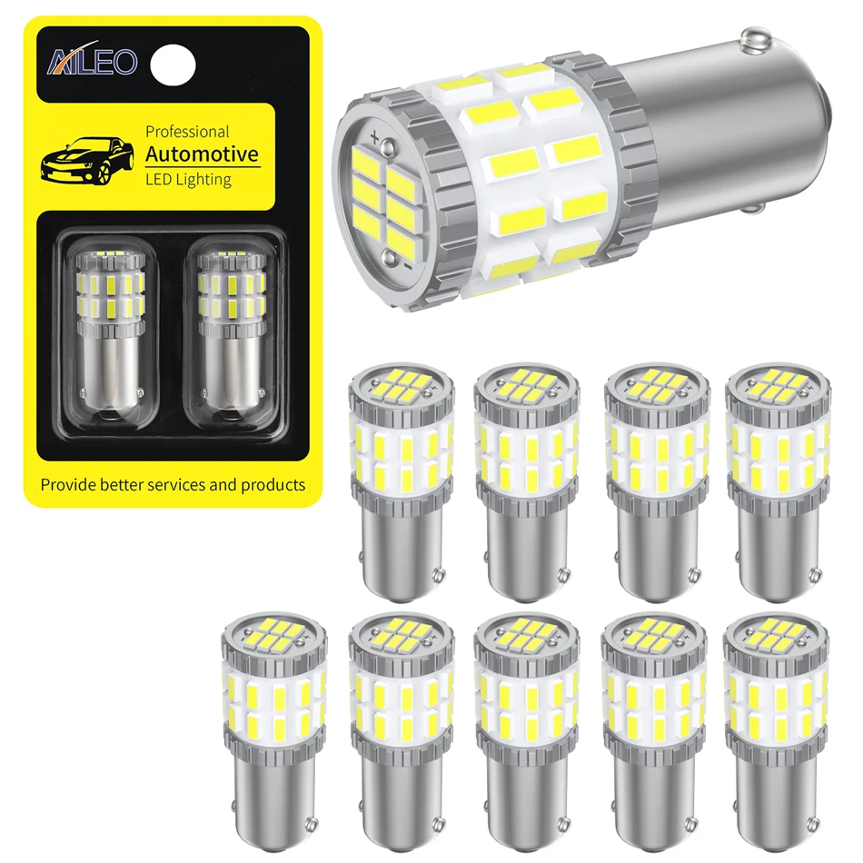 Aileo 2/10/20 pçs carro auto ba9s bay9s bau9s t4w h6w h21w lâmpadas led 30smd chips feitos sob encomenda 6000k estacionamento drl luzes da placa de licença
