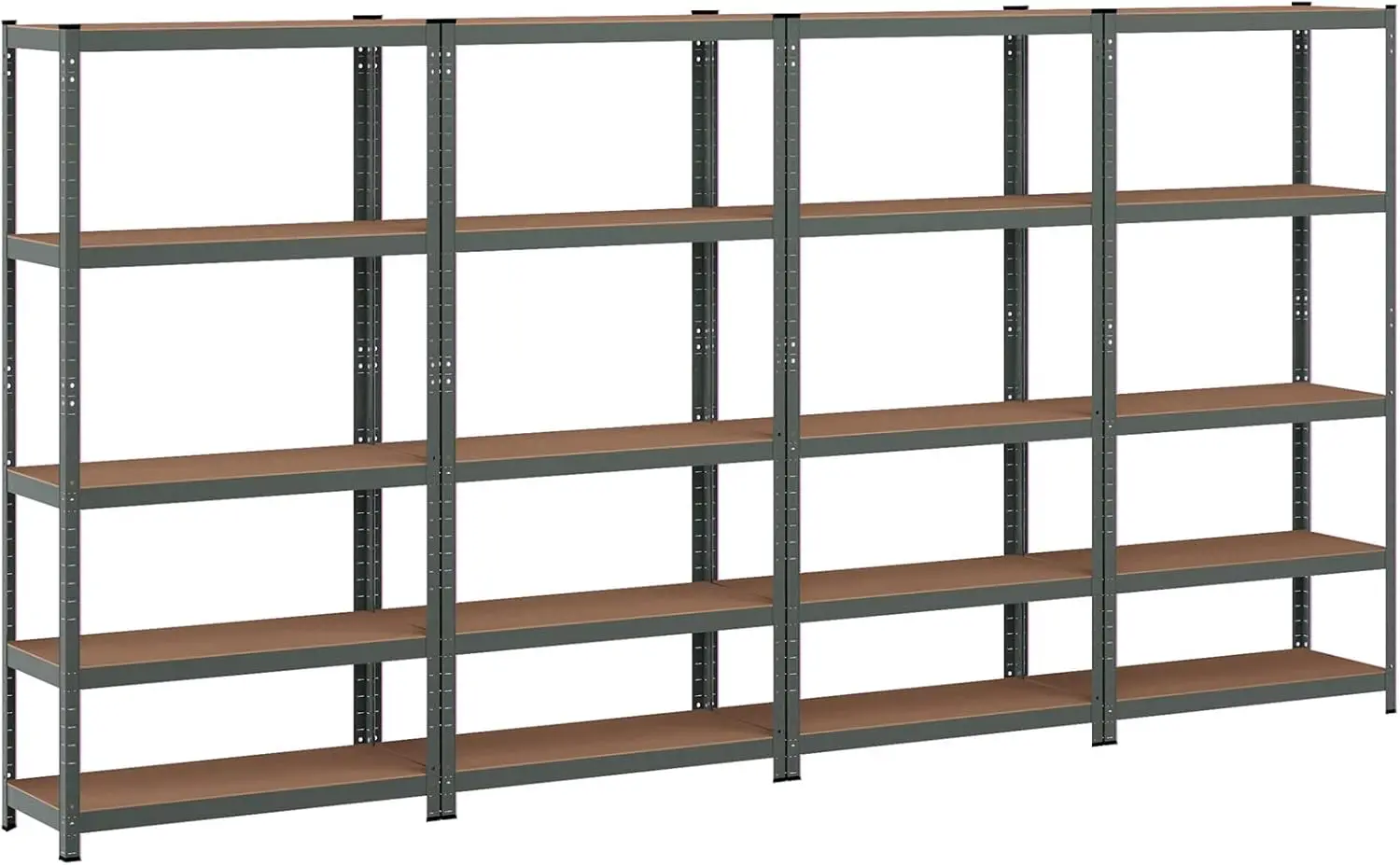 

Storage Shelves Metal Garage Shelving Unit 5-Shelf Adjustable Heavy Duty Boltless Organizer Rack (4, Grey)