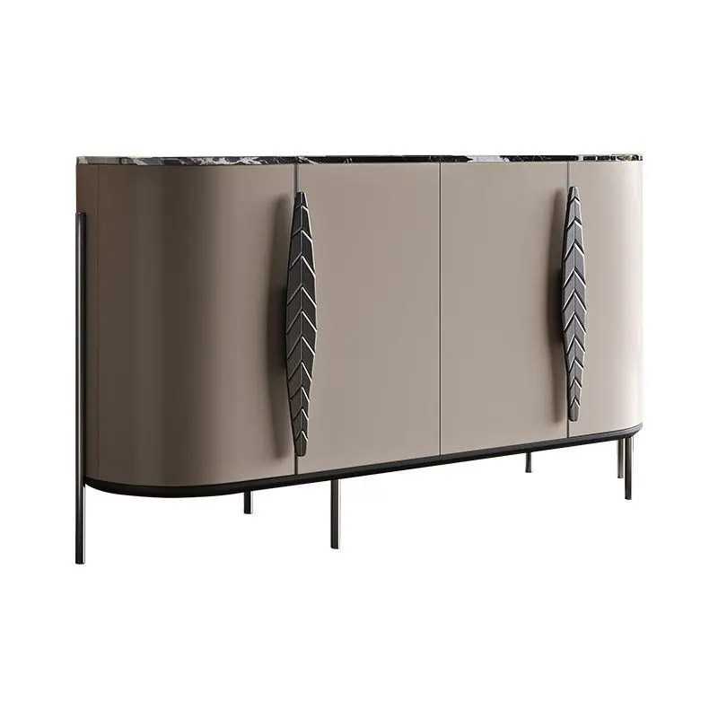 wood dining side cabinet modern simple living room marble tea cabinet dining room partition storage cabinet