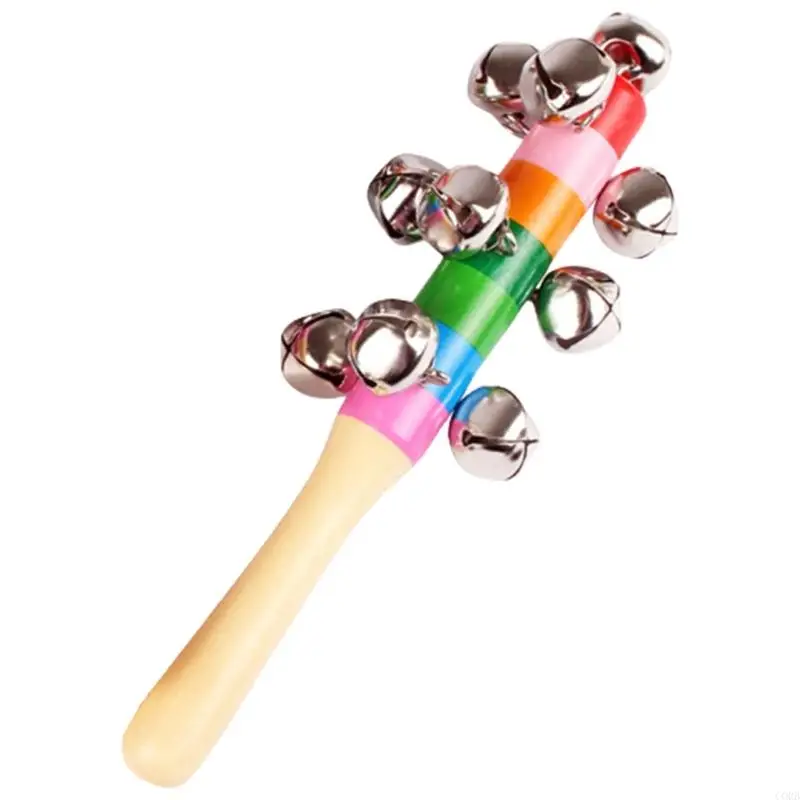 CORB สายรุ้งไม้กระดิ่ง Rattle ของเล่นสำหรับทารก Sensory Growth Hand Eye Coordination ของเล่น