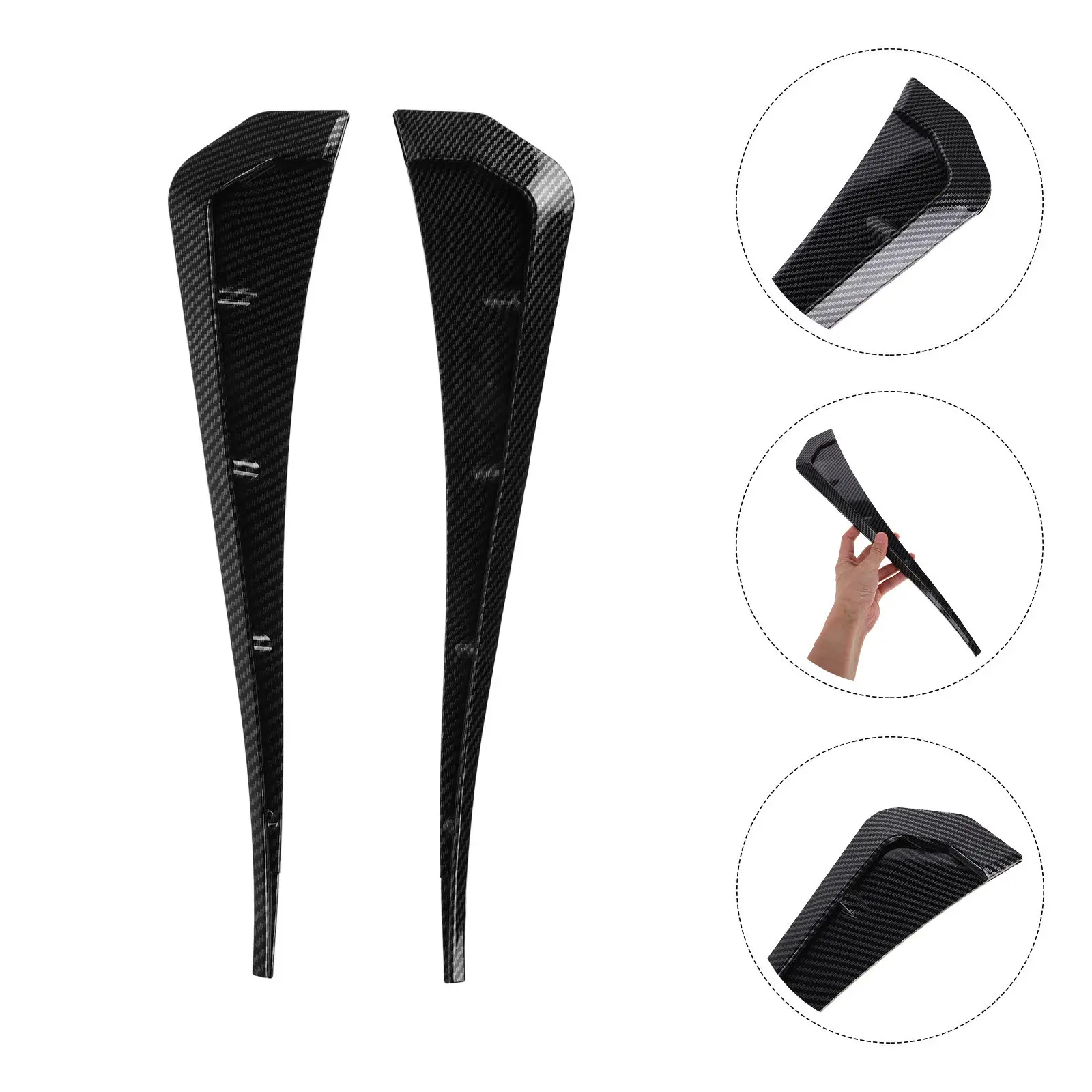 

1Pair Universal Car Side Vent Trim Cover Realistic Design Wind Protection Easy Install Exterior Car Accessories Vehicle Side Air