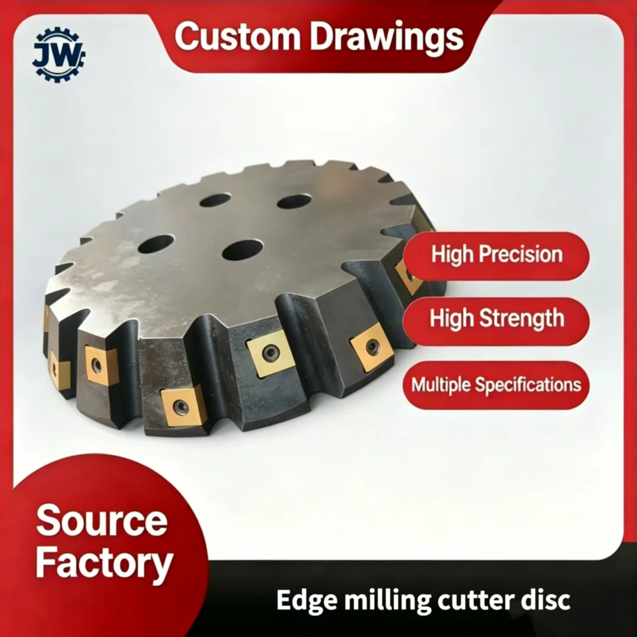High Precision Trapezoidal Face Milling Cutter Head Indexable Carbide Beveling Tool for CNC Machine Metal Grooving Cutting