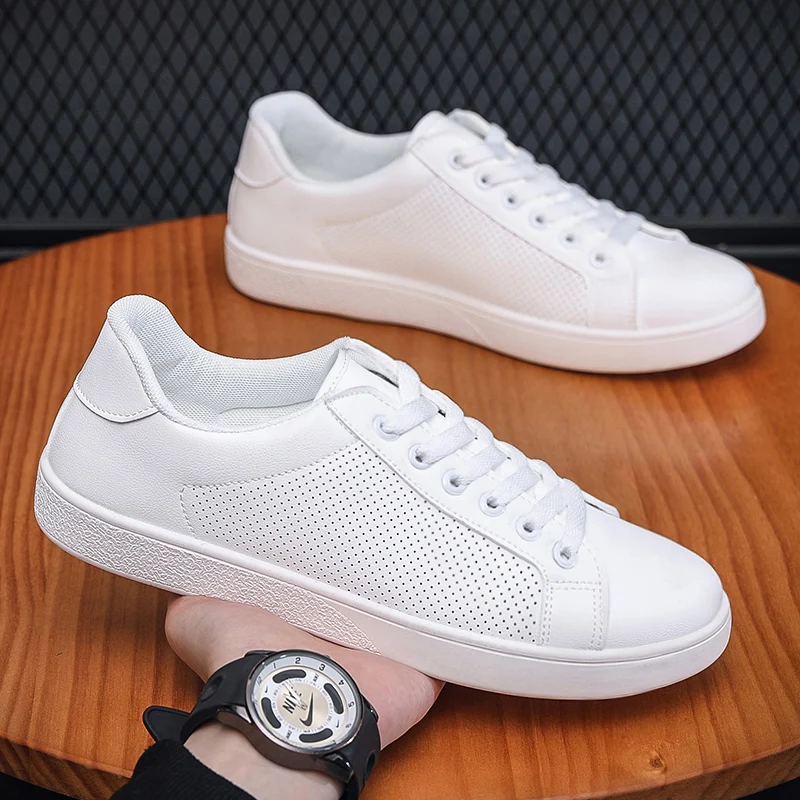 

Hot selling summer men's casual shoes in 2024, Lefu shoes, soft casual shoes, comfortable driving flat shoes, white breathable