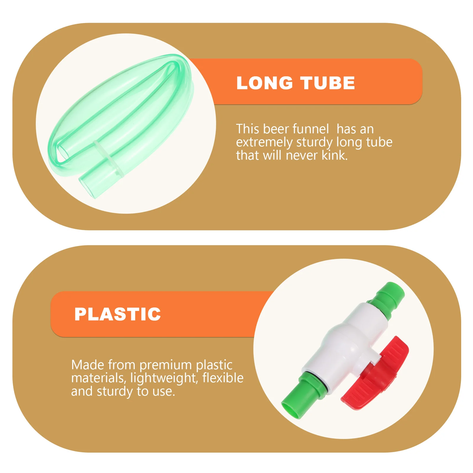 

Beer Funnel with Hose Drinking Games Bottle Filling Plastic Small Funnels Beverage Party Supplies