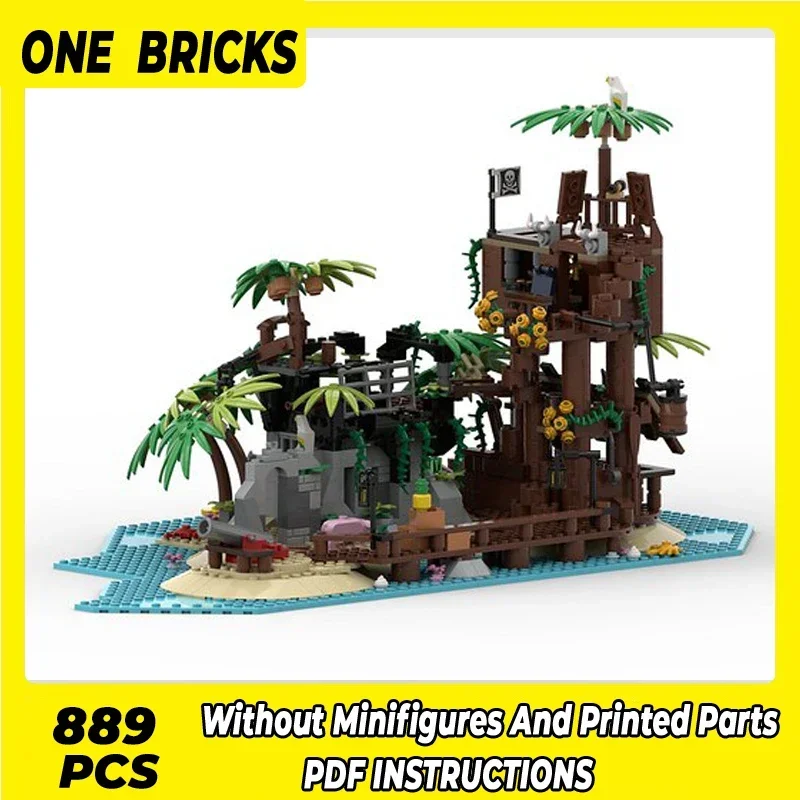 Moc Building Blocks Pirate Series Pirate Safe House Technical Bricks DIY Assembly Construction Toys For Childr Holiday Gifts