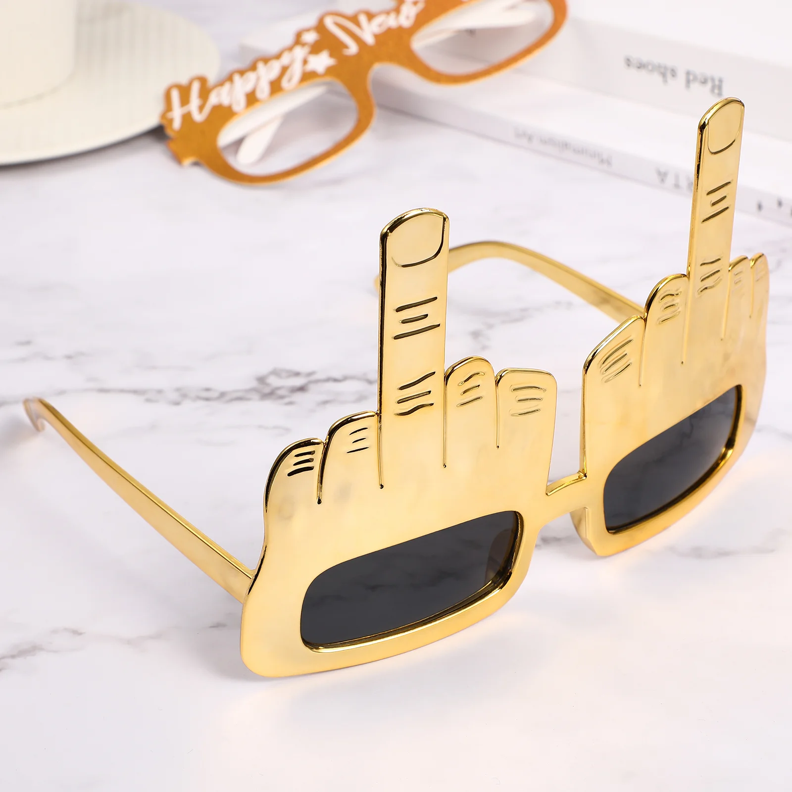 Rave Glasses Cake Decorating Toy Middle Finger Novelty Halloween Singlasses Fun