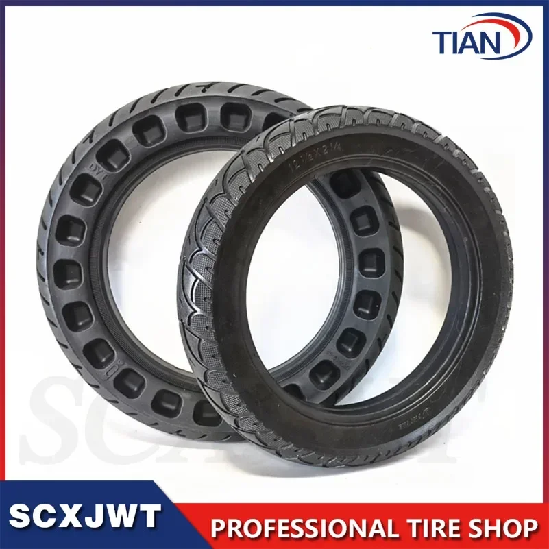 12 1/2X2 1/4 47/57/62-203 Solid Tire 12x2.0 3.00-8 Tyre for Electric Vehicle Scooter Non-Inflatable Explosion-proof Wheel Parts