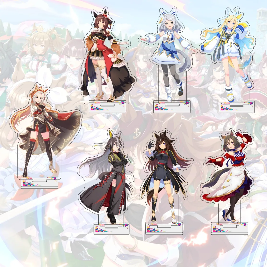 Anime Game Umamusume: Pretty Derby 15cm Acrylic New Full Character Standing Model Desktop Decoration Fan Gift Keychain Part 1