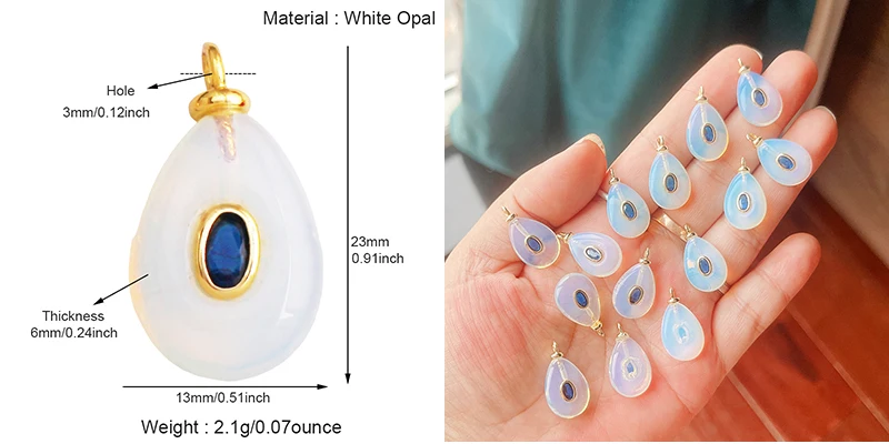 Jade Achat Amethyst Amazonit Wasser Gras Lapis Lazuli Charm Anhänger, 18K echt vergoldet Schmuck für Halskette Handwerk Herstellung S79 – Detail 14