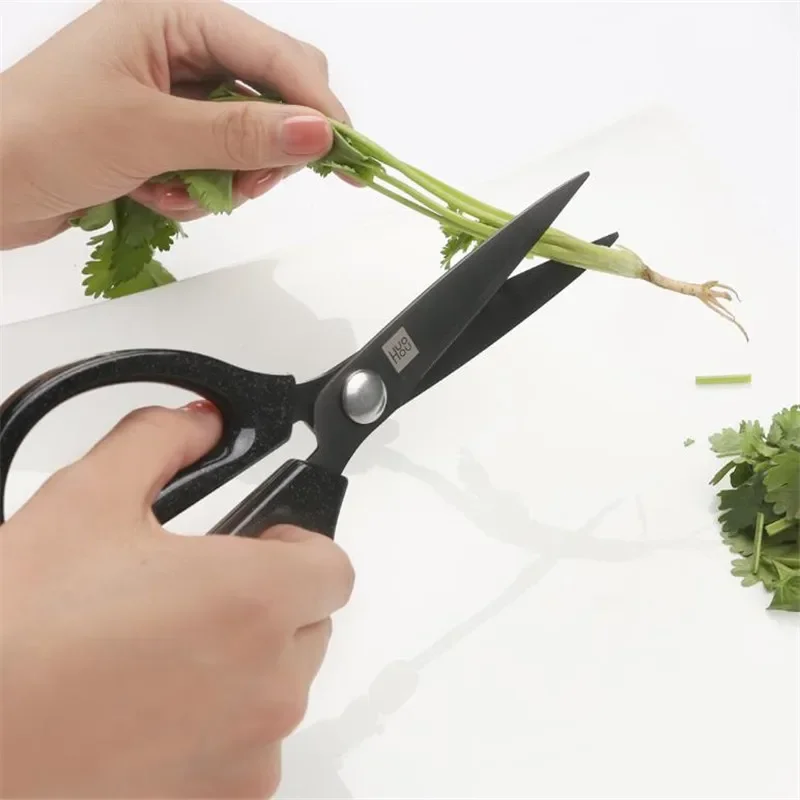 Huohou Kitchen Scissors 21x9cm Stainless Steel Flexible Rust Prevention Cook Tool Strong Specialized Cuisine Scissors For Home