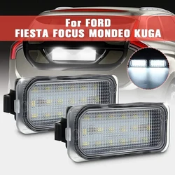 2szt Samochodowe oświetlenie tablicy rejestracyjnej LED do Forda FOCUS MK II FIESTA MK VII MONDEO MK IV KUGA S-MAX 2008-2019