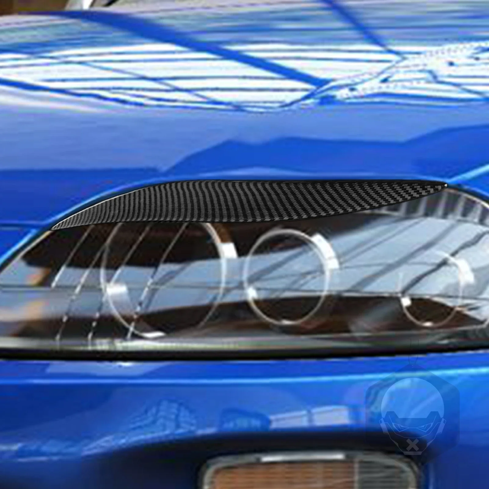 

GEFENSI Car Headlights Eyebrow Eyelids Stickers Trim Cover For Toyota Supra 1993 1994 1995 1996 1997 1998 Real Carbon Fiber