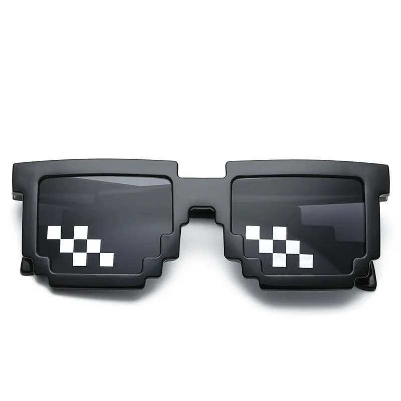 8 Bit Thug Life Sunglasses Pixelated Men Women Brand Party Eyeglasses Mosaic UV400 Vintage Eyewear Unisex Gift Toy Glasses