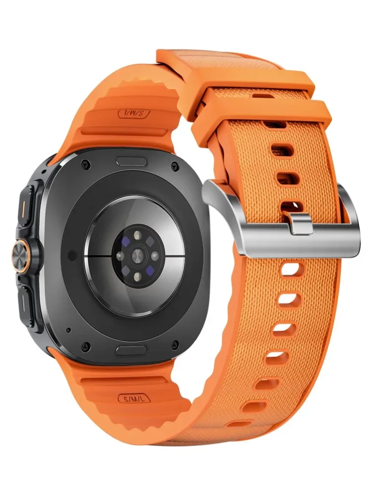 

Официальный силиконовый + нейлоновый ремешок для Samsung Galaxy Watch Ultra, ремешок 47 мм, функциональный спортивный ремень, браслет Galaxy Watch 7 Ultra 47 мм