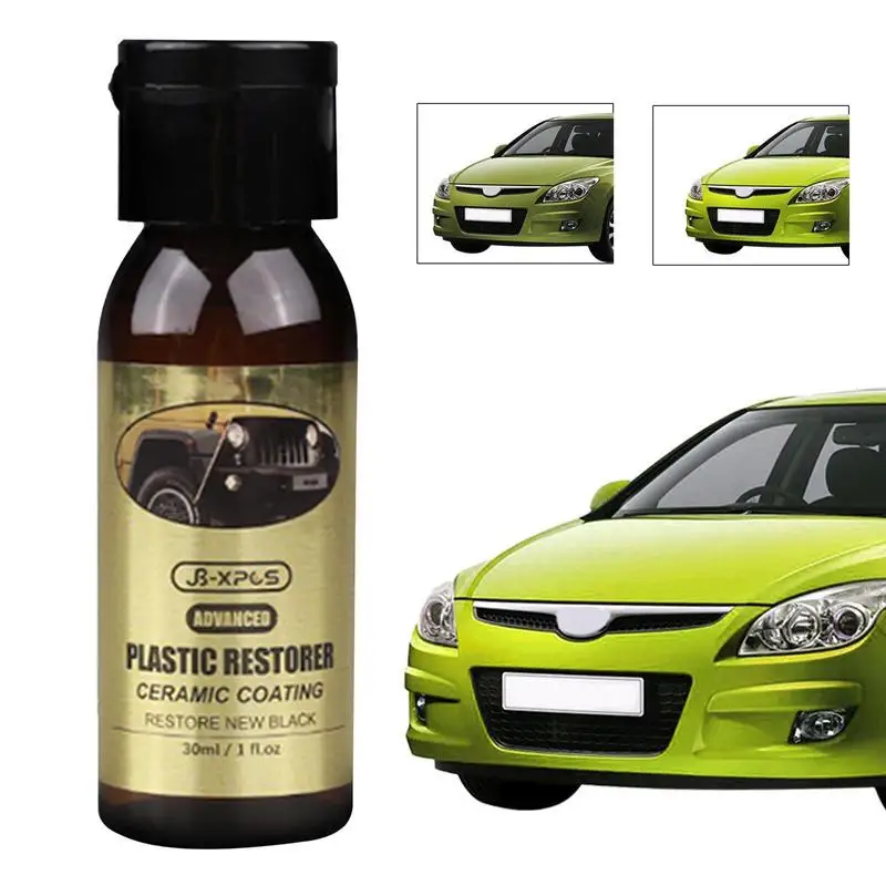 

Car Plastic Restorer Ceramic Coating Back To Black Long-Lasting Protect Repair Whitening Black Shine Plastic Trim Rubber Care