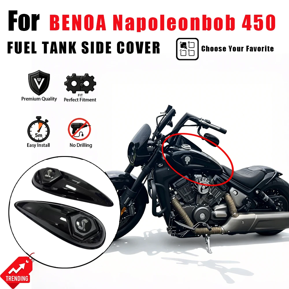 Motorcycle Fuel Tank Wide Body Cover FOR Benda Napoleon 450 Napoleonbob 450 Widened Side Guard Decorative Modified Part