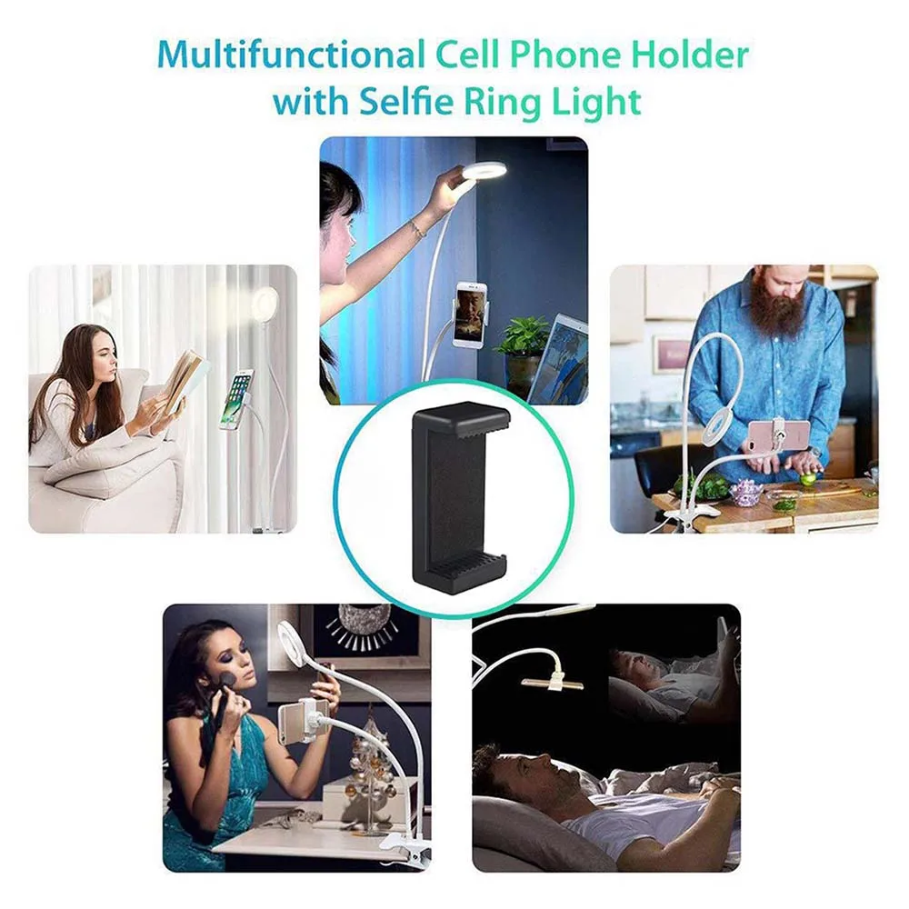 1/4 "ขาตั้งกล้องคลิปหนีบอะแดปเตอร์ขาตั้งสำหรับโทรศัพท์มือถือ iPhone 11 Pro Samsung Xiaomi Huawei P30 Mate 20 Live Broadcast