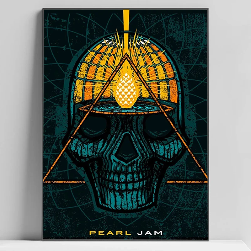 الأمريكية روك باند اللؤلؤ المربى المشارك لوحات كبيرة الحديثة غرفة المعيشة الديكور الملصقات لجدار ديكور قماش ديكورات المنزل