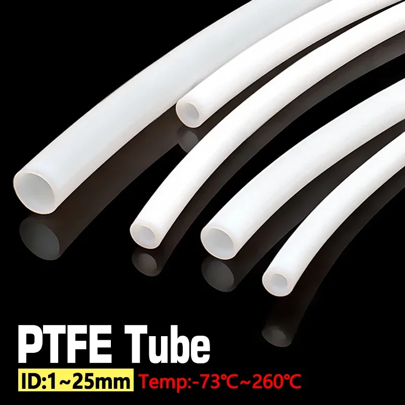 PTFE Teflonto Hotend Throat Tube ID 1/1.5/2/2.5/3/4/5-19mm High Temp Smooth Feeding Pipe for J-Head 3D Printer Extruder Hotend