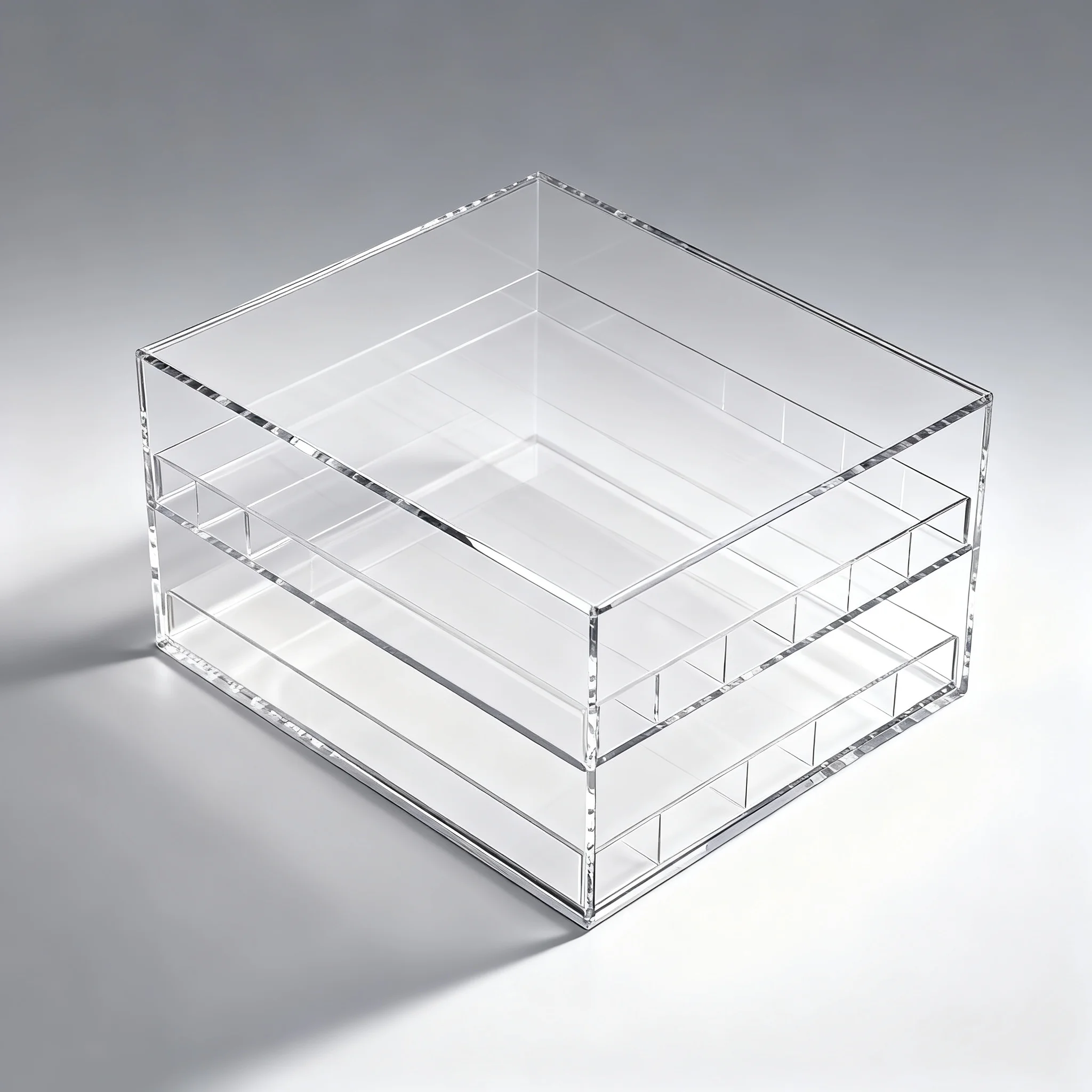 Drawer Acrylic Dustproof Cosmetic Storage Box, Desktop Makeup Organizer for Eyeshadow, Powder   Vanity Display