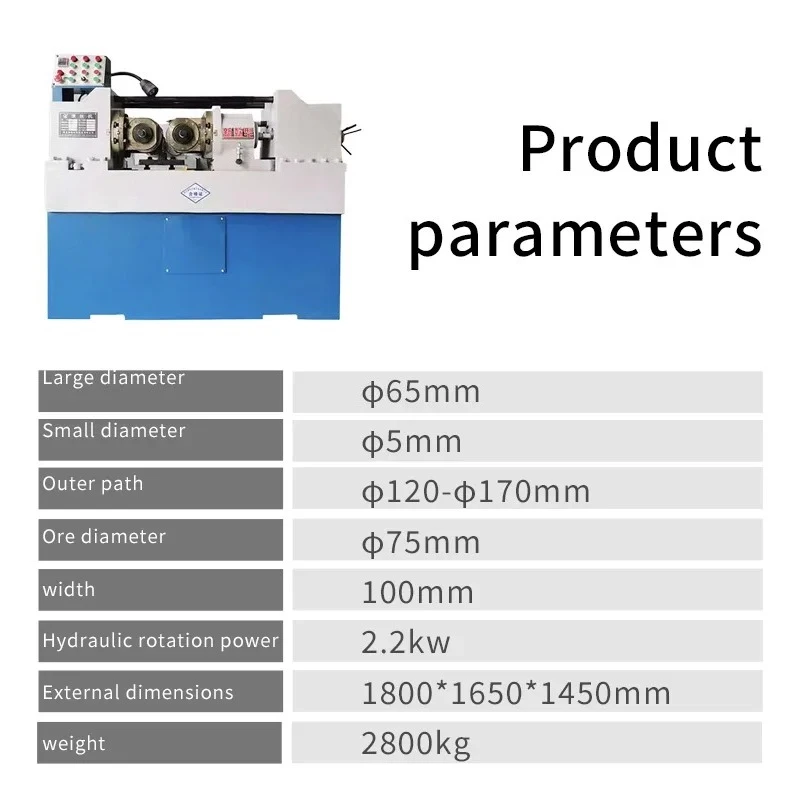 Professional Heavy Duty Thread Rolling Machine for Stud Bolts and Rebar Threading Industrial Workshop